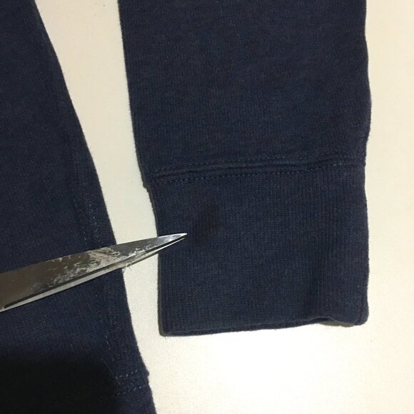 Polo Ralph Lauren Sweatshirt Mens Medium Blue Shawl Collar Neck Preppy Classic - Picture 4 of 9